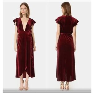 Misa Los Angeles Carolina Dress in Burgundy